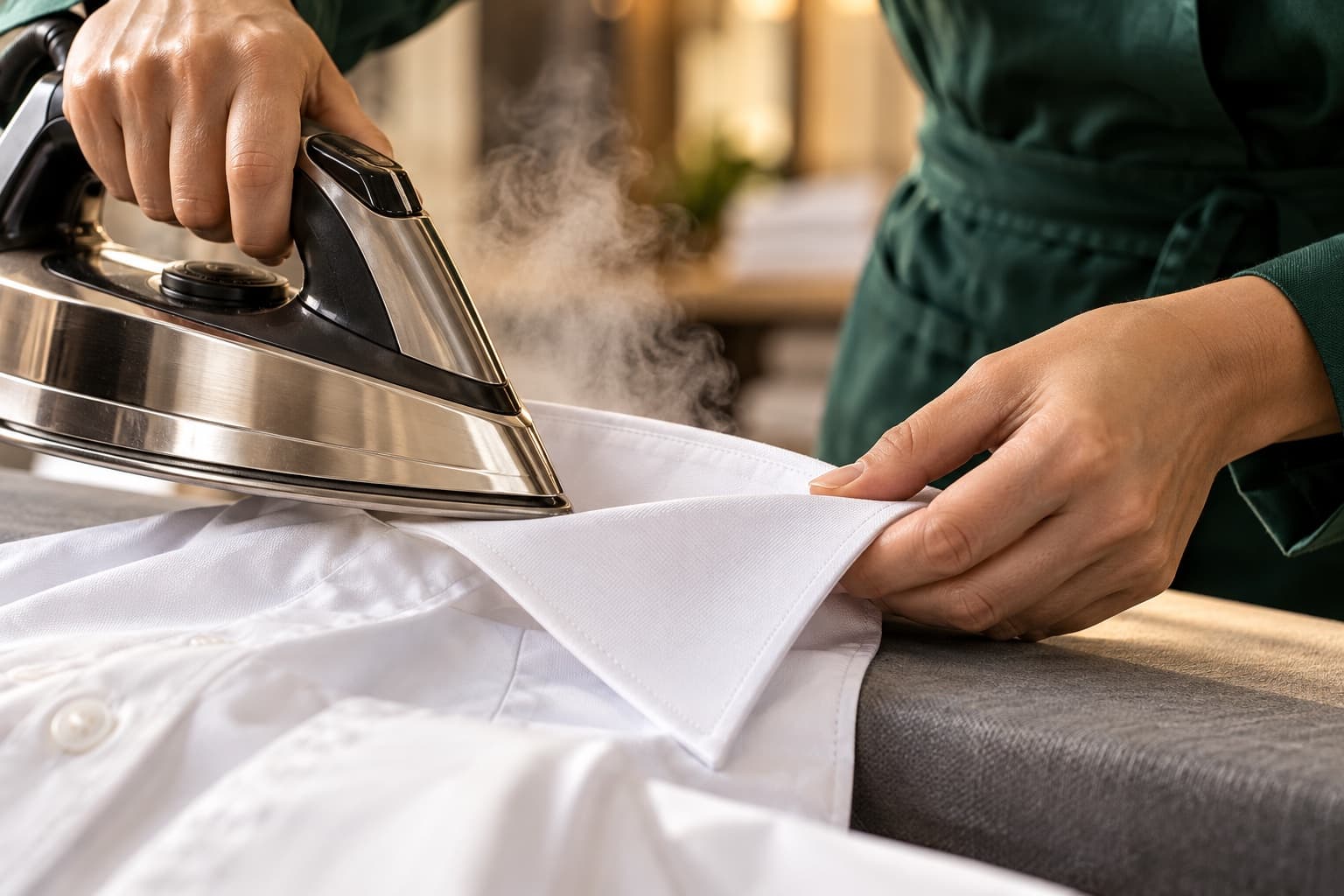 Steam, seam, and a steady hand.